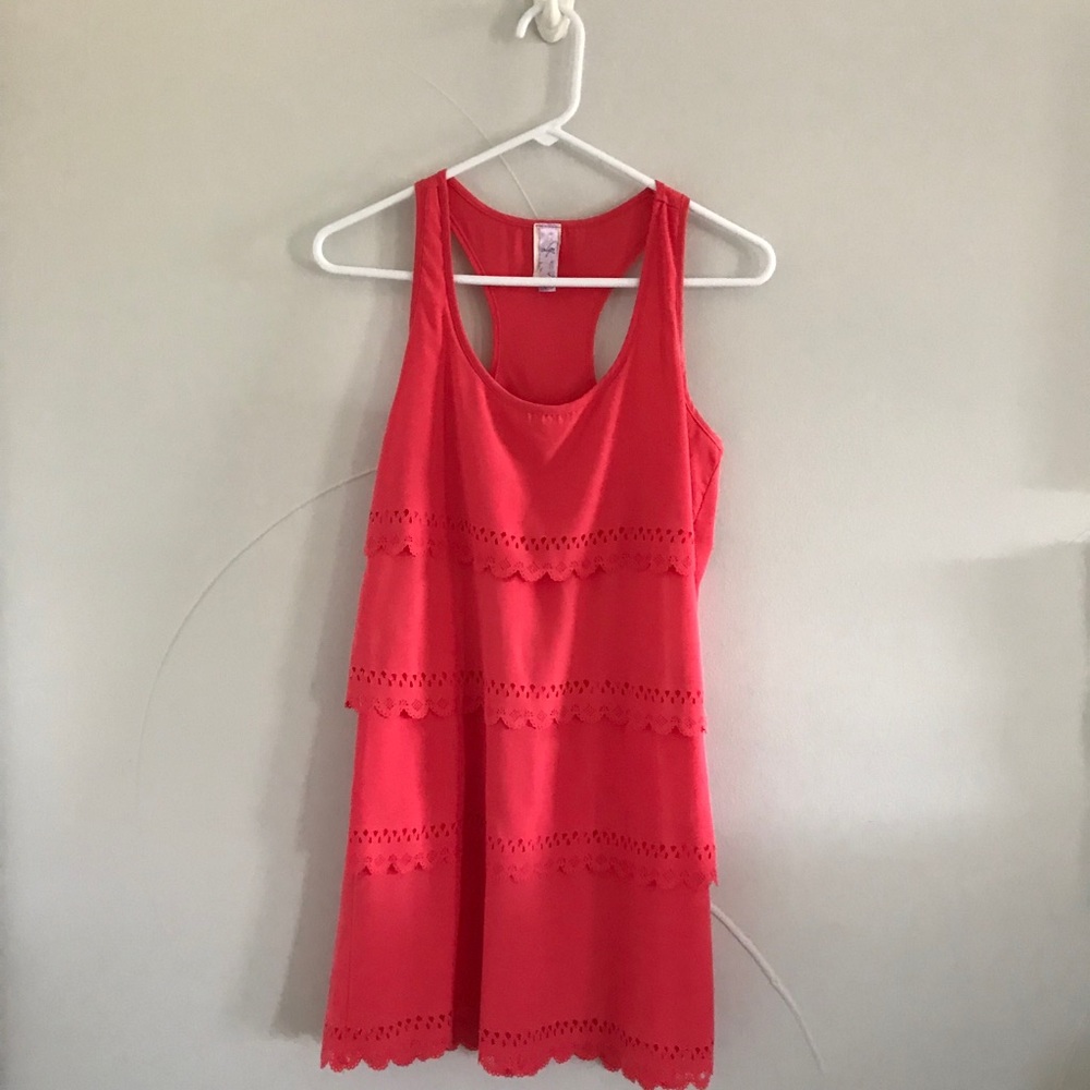 Coral Scallop Dress